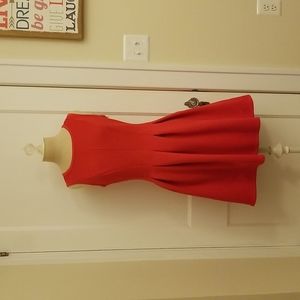 Anne Taylor Petites Red fit & flare sz 6P scuba fabric